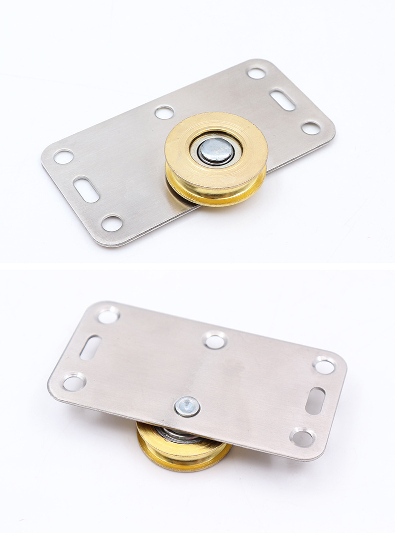 亚沙比移门轮衣柜滑轮跑道轻型趟门轮凹轮推拉移动门家具配件