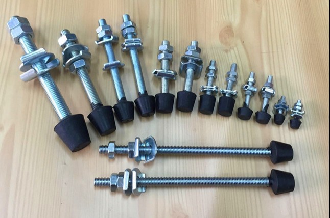 快速夹具配件橡胶头螺丝 夹钳压头 胶头螺丝附件 黑胶头橡胶压头