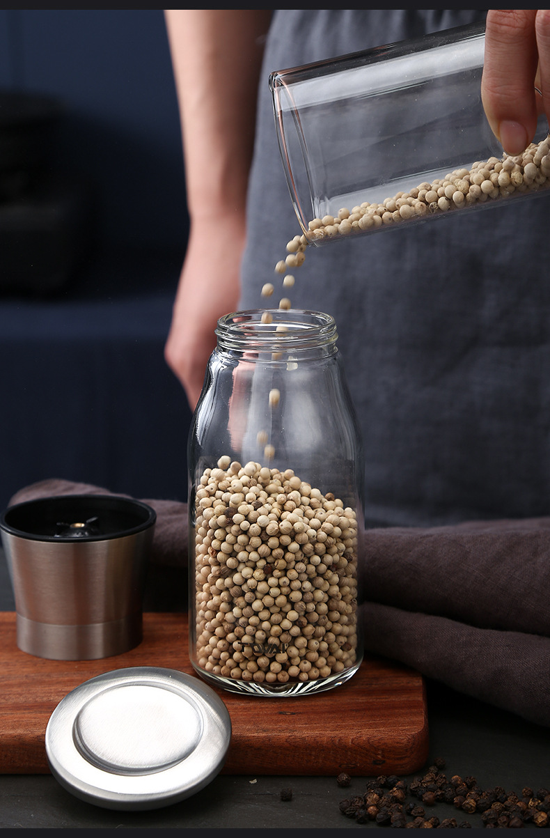 不锈钢胡椒研磨器手动研磨瓶黑胡椒调料罐胡椒粉调味瓶胡椒调料瓶