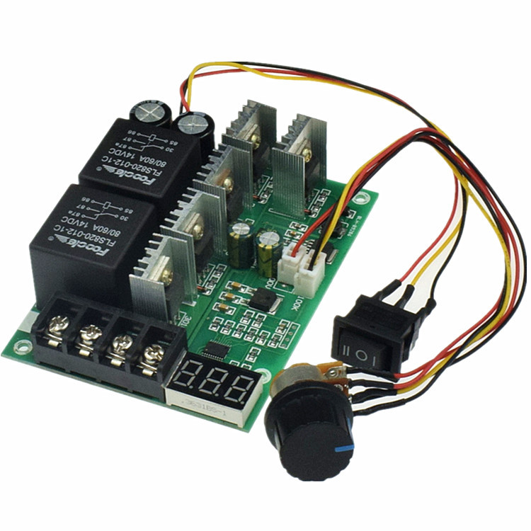 大功率40a 正反转直流电机调速器 有刷电机马达控制器dc12v24v36v