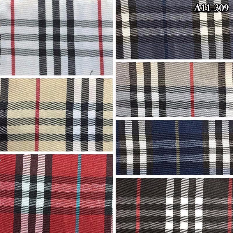 春夏衬衫格子布料8宝利格子服装面料