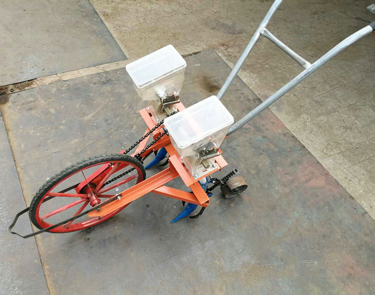 小片地手推谷子精播机2行大豆谷子播种机娃娃菜蔬菜播种机