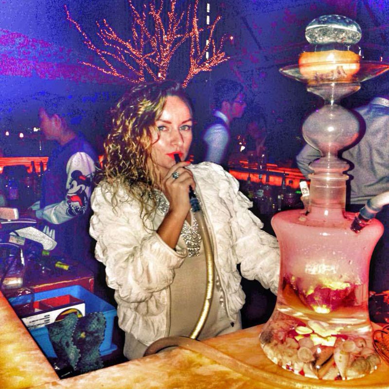 阿拉伯水烟全套中东款酒吧水烟壶带灯玻璃水烟壶配件