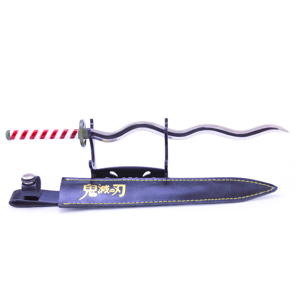 鬼灭之刃周边 蛇柱伊黑小芭内日轮刀合金鞘刀武器模型 不可开刃