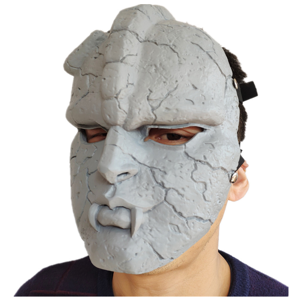 新款jojo奇妙冒险石像鬼石鬼面面具万圣节恐怖道具石仮面mask能戴