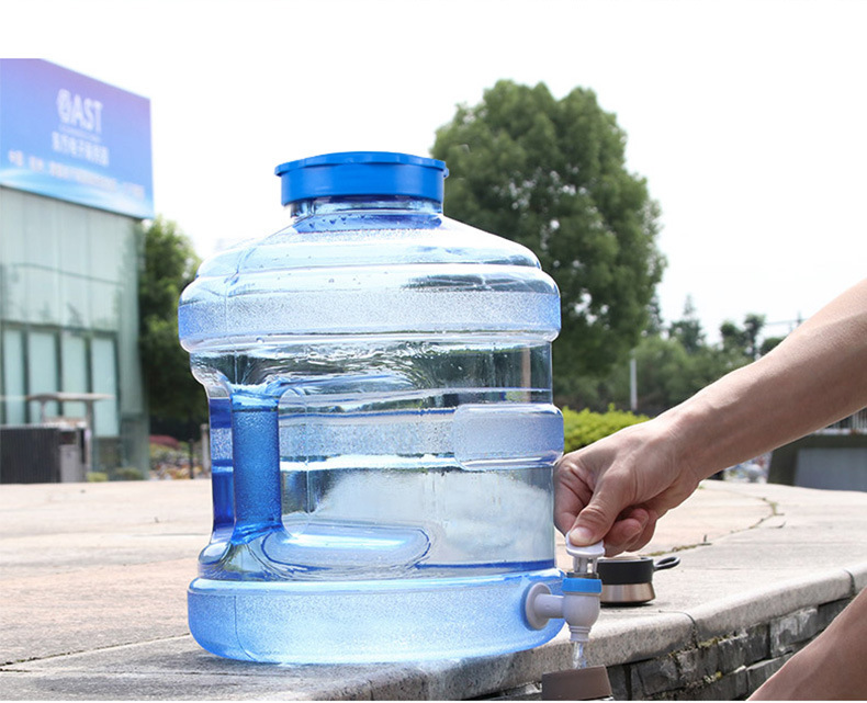 拜杰加厚纯净水桶户外大桶盖塑料家用装水桶矿泉纯净饮水桶带龙头