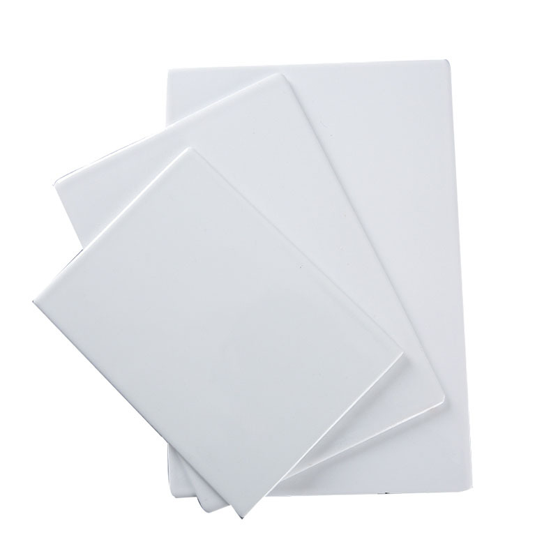 景德镇高白瓷板白胎白瓷瓷片长方形陶吧教学釉上彩diy低温