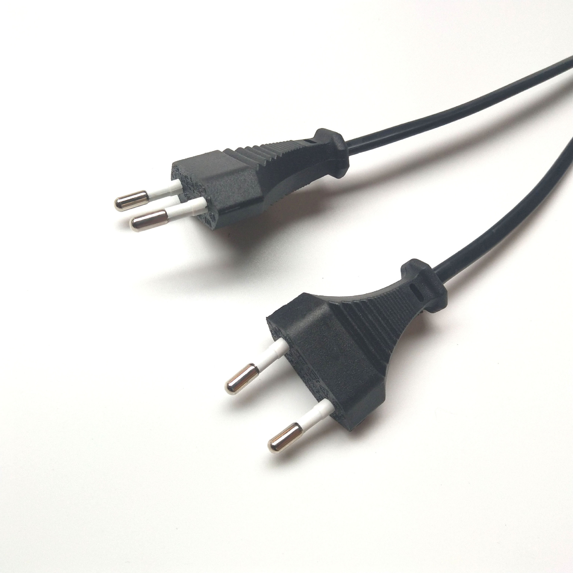 韩国两极插头线韩式两芯插头电源延长线韩国kc认证插头电源线