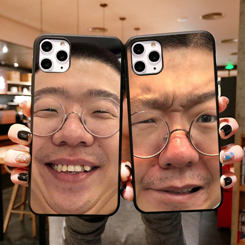 李诞恶搞华为手机壳适用mate40pro黑色磨砂保护套p40软uv彩绘定制