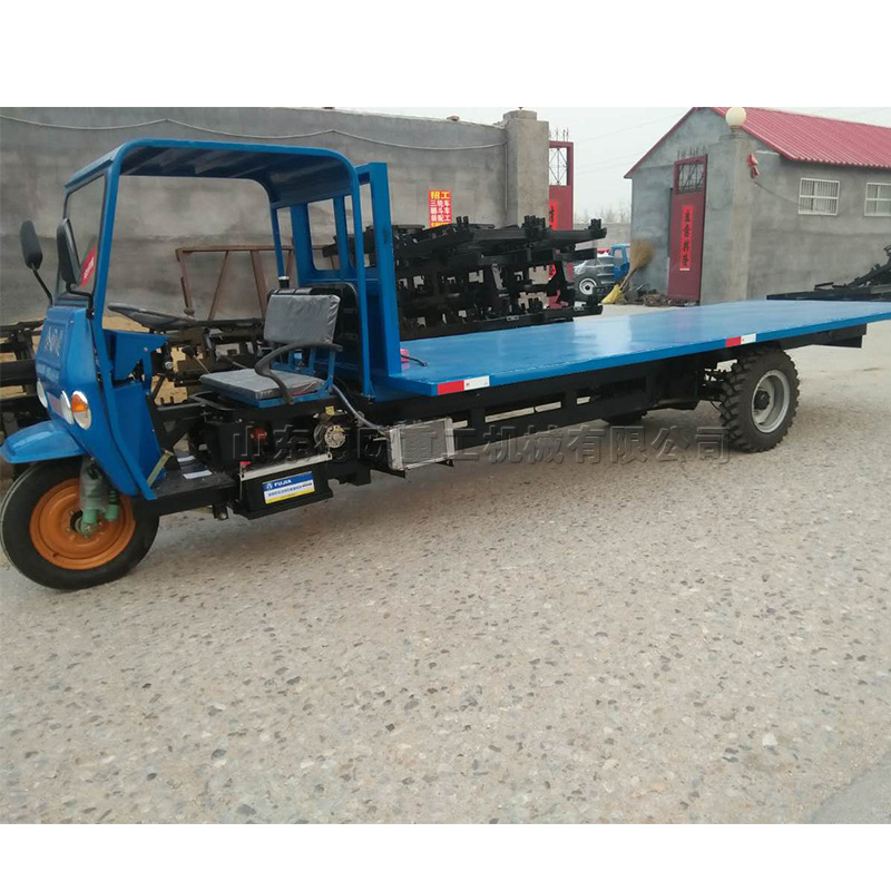 隧道高铁施工平板式装载机多功能半封闭柴油三轮车后卸式工程车