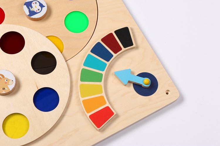 fineshine 多彩颜色转盘 幼儿园墙面游戏益智操作板墙壁墙面玩具