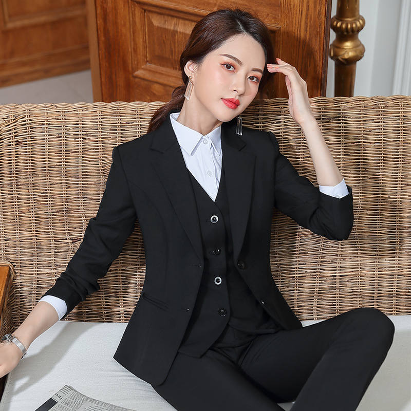 职业西装套装女韩版秋冬新款气质女士西服套装女正装大学生工作服