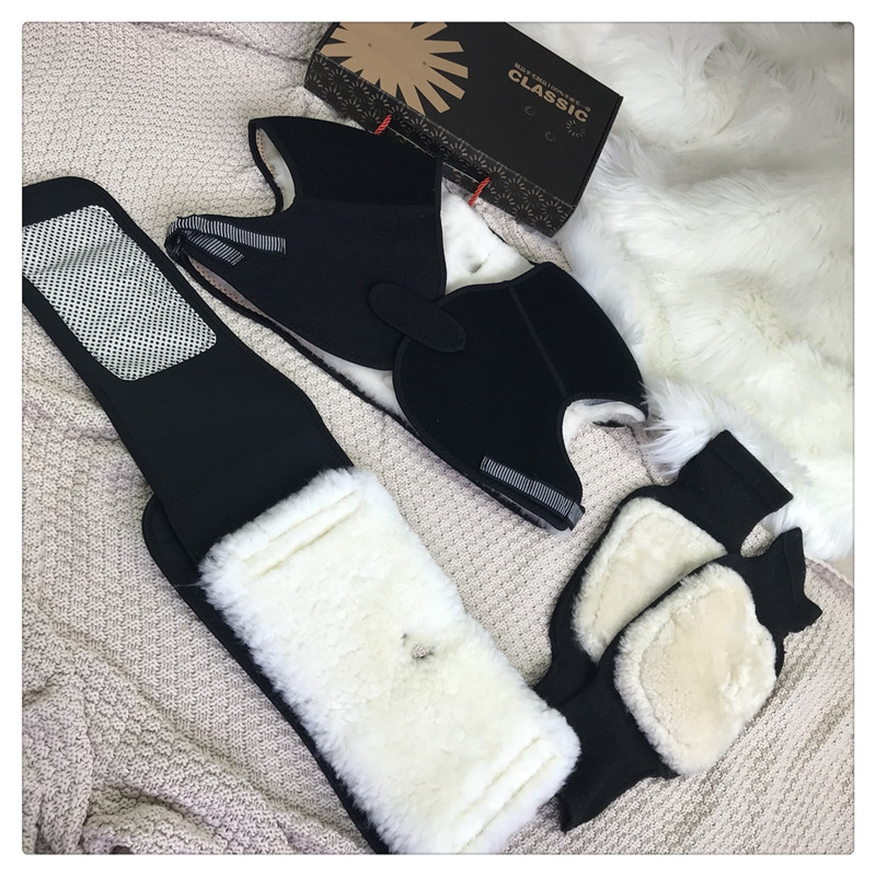 秋冬新款现货羊皮毛一体护膝护腰护肩弹力保暖