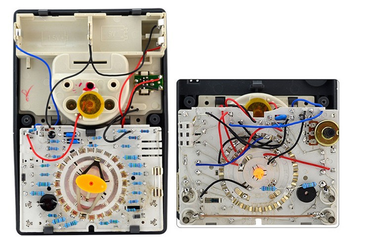 天宇mf47d外磁机械指针式万用表带保护电路开关电路板三极管测量