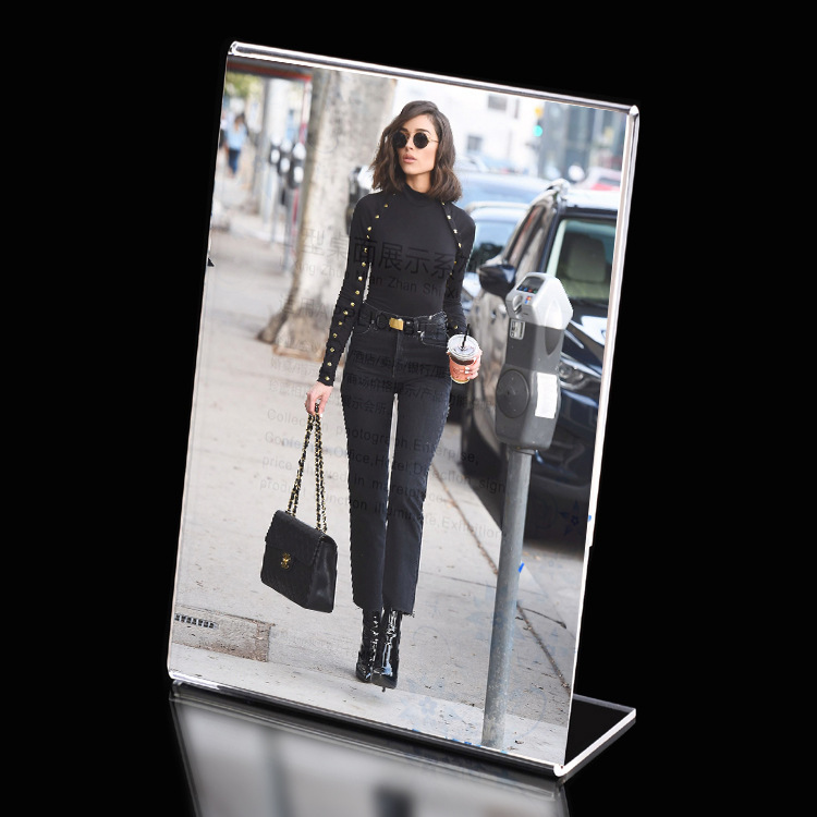 批发l型亚克力立牌 台卡签价格牌展示架 广告牌桌牌酒水牌定制-阿里巴