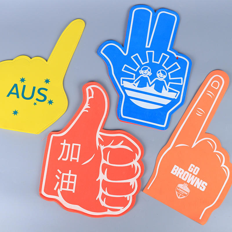 专业定制eva加油海绵手掌啦啦队助威手指道具diy加油欢呼拍拍道具