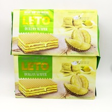 进口LETO榴莲味威化饼200克 20包/箱 越南威化夹心饼干部分包邮