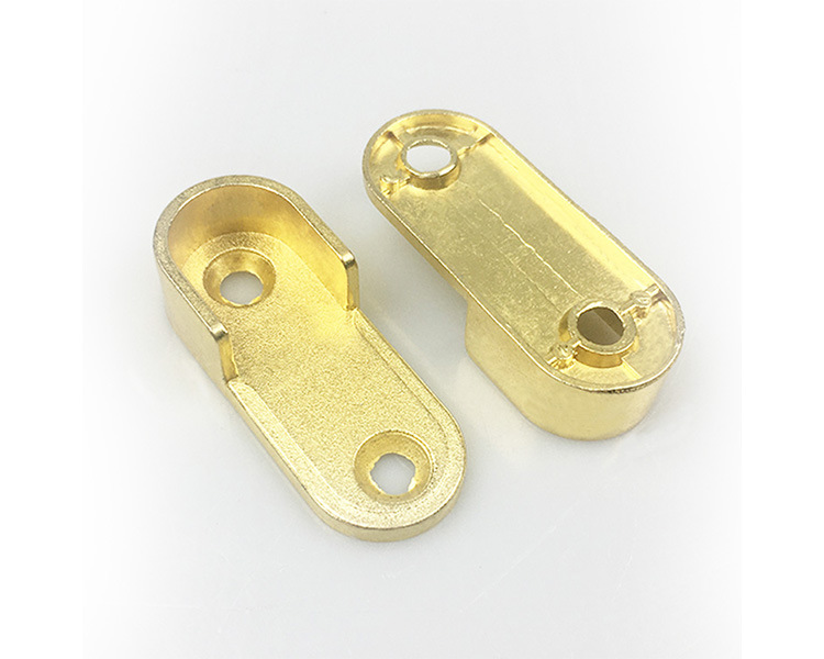 厂家直销锌合金挂衣管托 加厚挂衣杆扁管托 锌合金衣通座衣通托