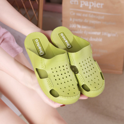 批发新款越南橡胶凉鞋夏季透气防滑户外休闲男女包头洞洞沙滩拖鞋