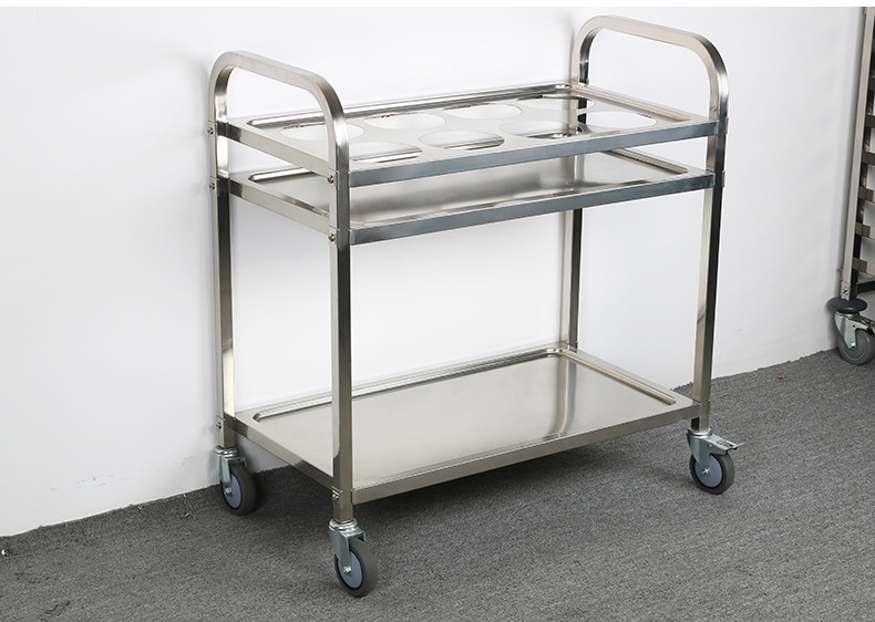 酒楼餐厅不锈钢调料车 手推式调味罐车 酒楼厨房餐车生产定制批发