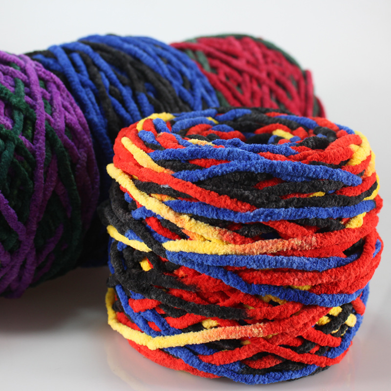 大团单股冰条线粗冰条毛绒线 编织diy围巾玩偶坐垫钩鞋线 批发