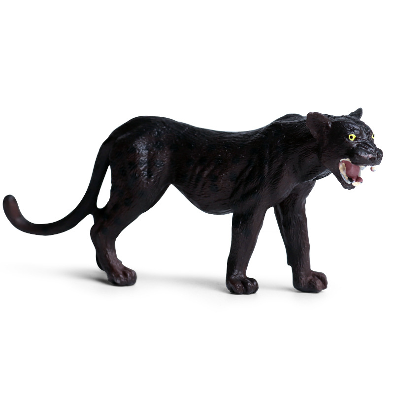 儿童实心静态仿真野生动物玩具模型手办大号美洲黑豹塑胶摆件玩偶