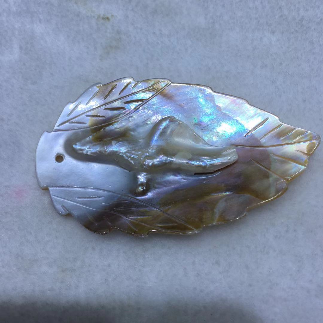 纯手工雕刻蚌壳挂件海水珍珠蚌壳摆件小额批发精致