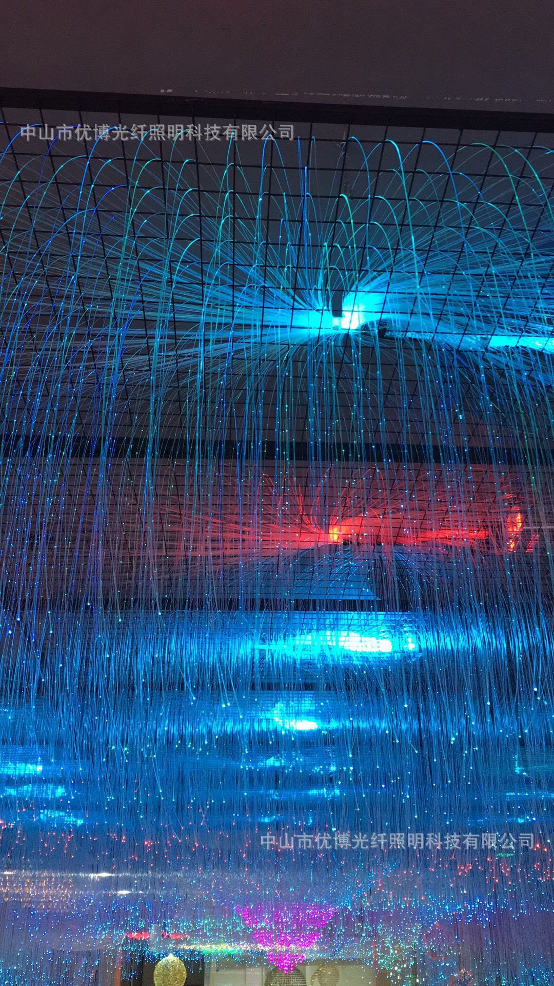 网红光纤灯餐厅星空走廊吊灯乱草星空顶满天星酒店led纤维灯酒吧