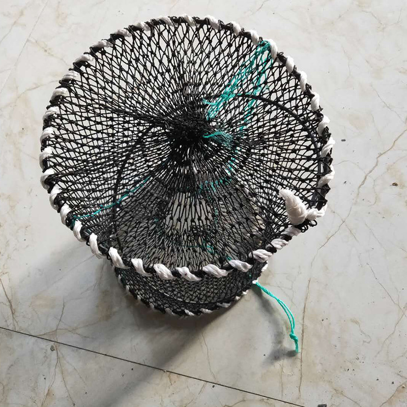 直销可折叠钢丝鱼兜鱼护批发定制鱼篓装鱼笼装黄鳝泥鳅螃蟹龙虾笼