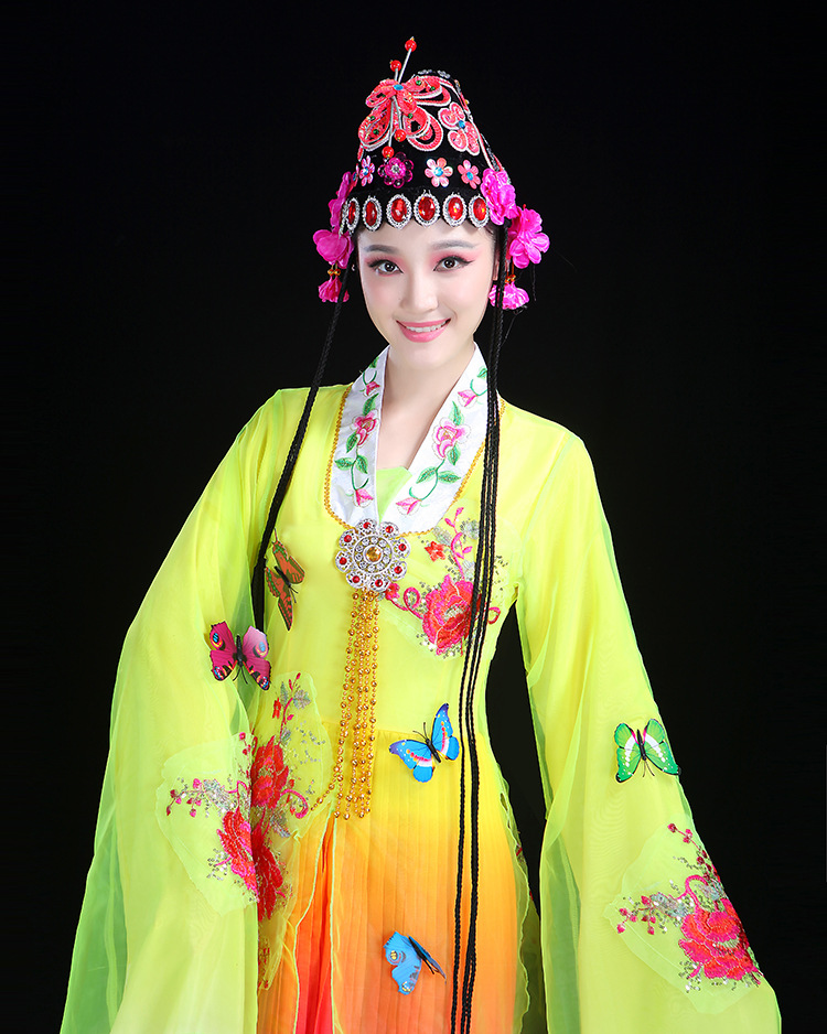 越剧京剧黄梅戏剧古装戏曲练功舞蹈服装青衣花旦小姐衣服女对披