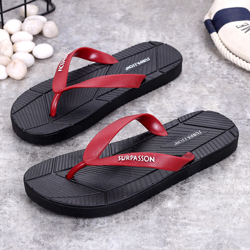 Summer Fashion Non-Slip Flip Flops Korean Style Outdoor Beach Shoes for Students Couple Flat Harajuku Style Flip Flops for Men