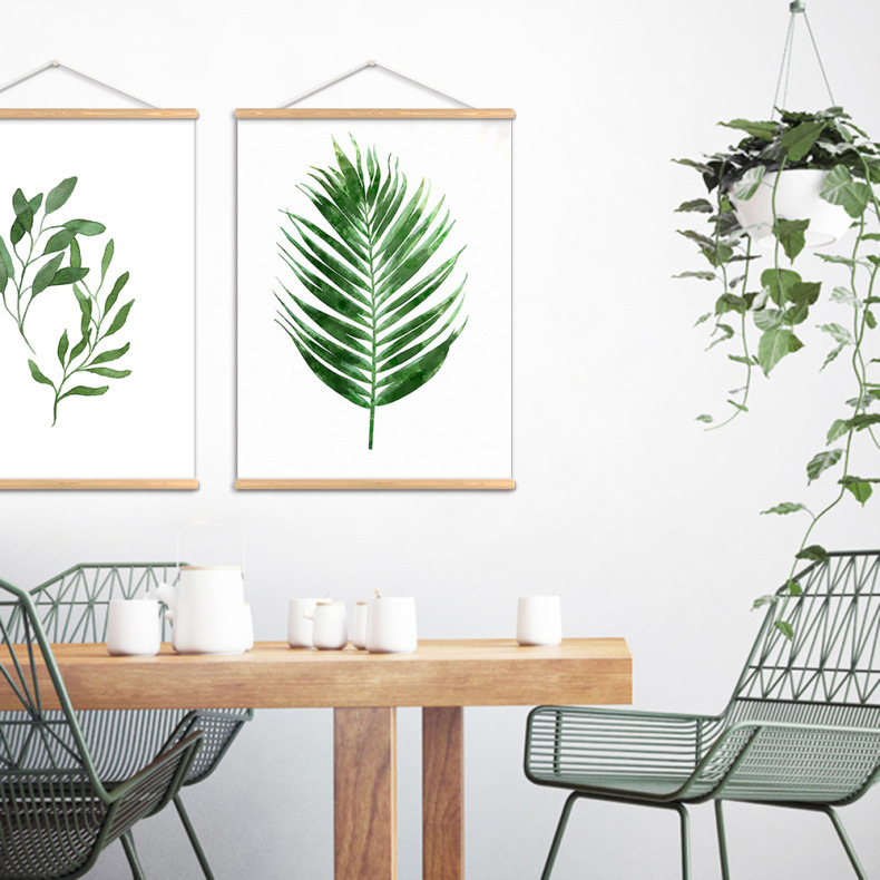 小清新绿植北欧风格简轴画家居客厅卧室玄关书房装饰画办公室壁画
