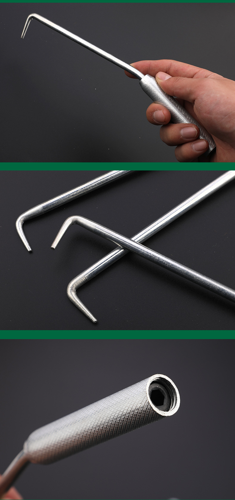 拓森五金工具扎丝钩轴承23长钩子建筑扎钩轧花镀锌大号钢筋钩