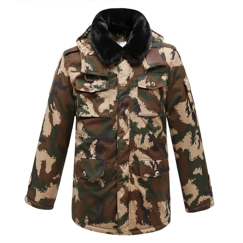 正货 荒漠作训迷彩大衣 冬季男加厚防寒防水棉外套连帽 厂家直销