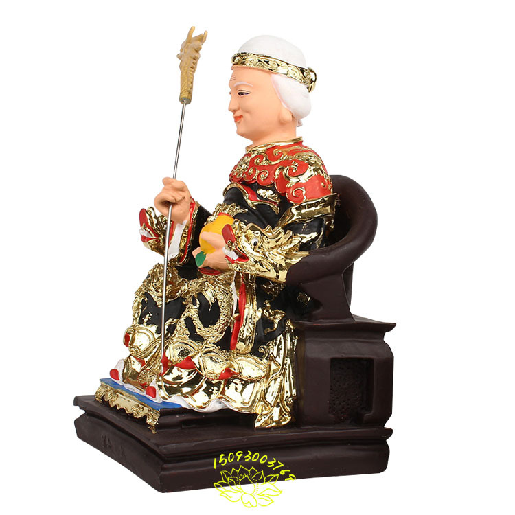 现货销售土地庙土地公公新款神像 社公社母极彩雕像 神像供奉