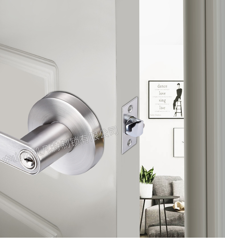 厂家定制房门锁具室内客厅卧室机械门锁家用静音通用执手锁批发