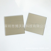标准86型3mm金色钢化玻璃 安全边角超白触控玻璃面板