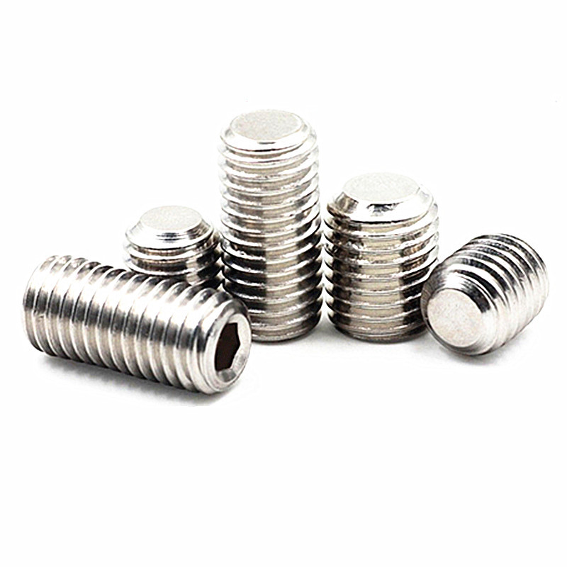 不锈钢din913平头内六角平端紧定无头机米螺丝钉m3m4