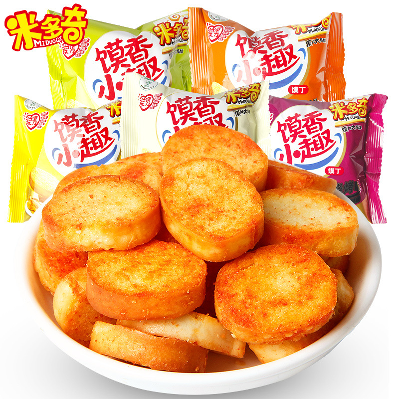 米多奇烧烤味馍丁500g烤馍丁烤馒头片早餐饼干休闲小零食散装批发