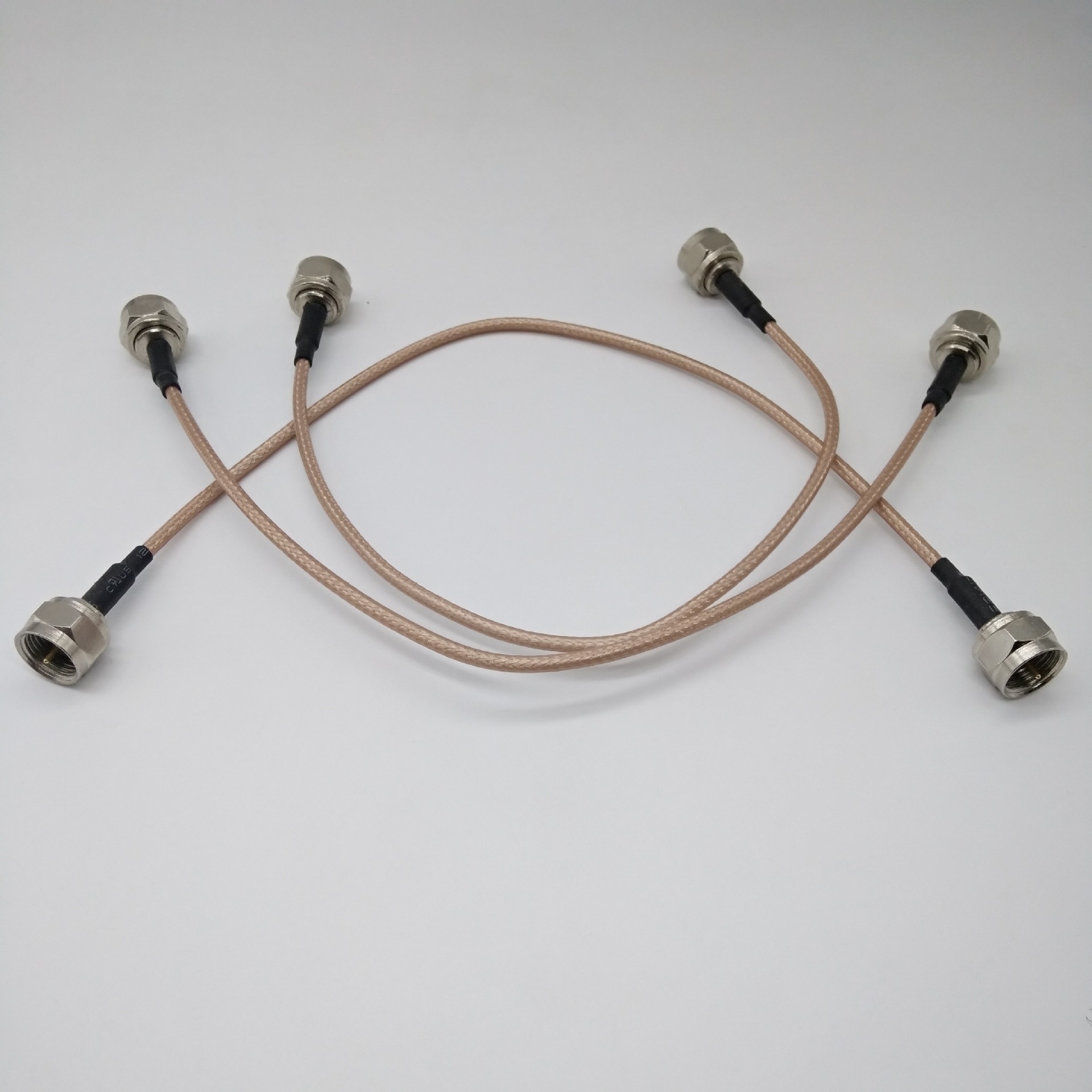 rf射频连接线 英制f公头转f公头 射频同轴连接线可定制rg316 15cm