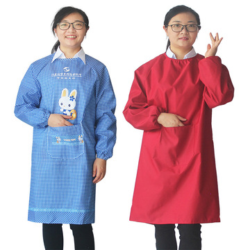 厂家批发成人家用防油污冬季劳保罩衣反穿衣长袖围裙广告活动赠品