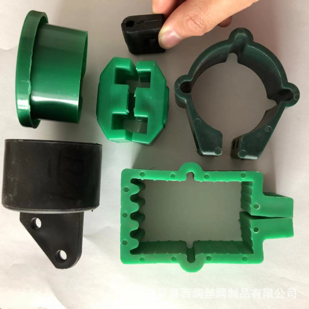 护栏塑料配件绿色方管护栏pvc配件护栏塑料盖帽护栏立柱方卡