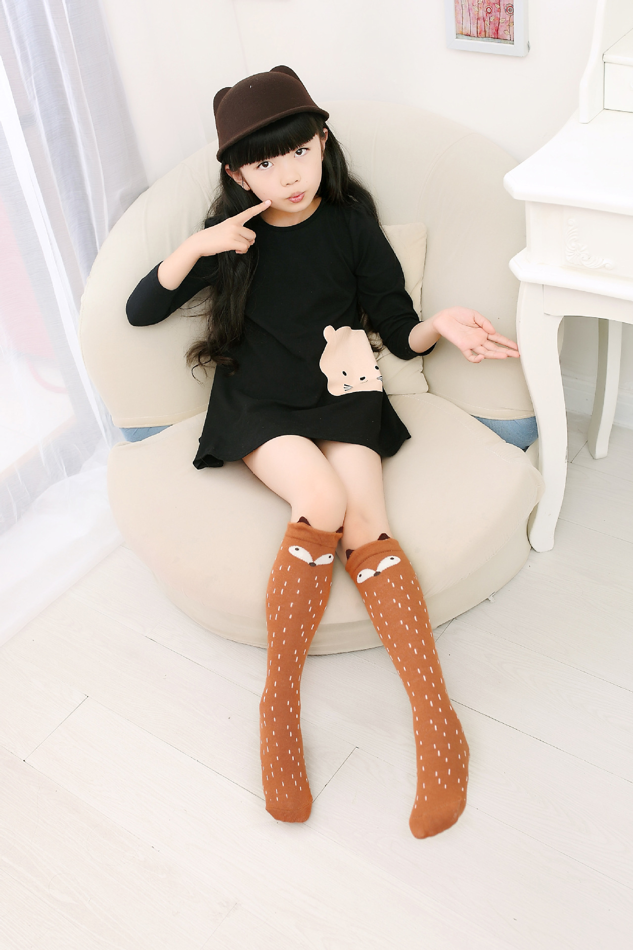 女童中筒袜过膝夏季 小女孩高筒袜春秋款女中童长袜潮3-6-9-10岁