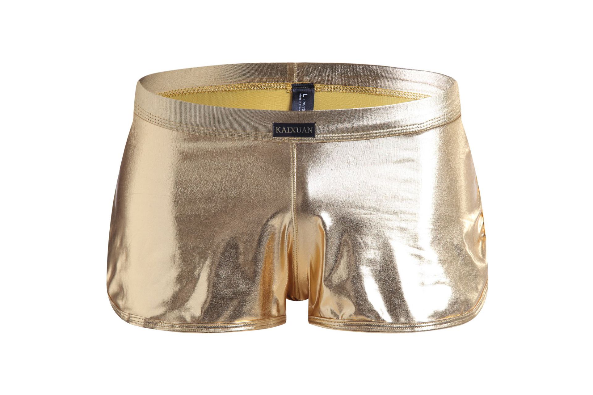 跨境男士低腰情趣内裤u凸囊袋平角裤四角健身裤