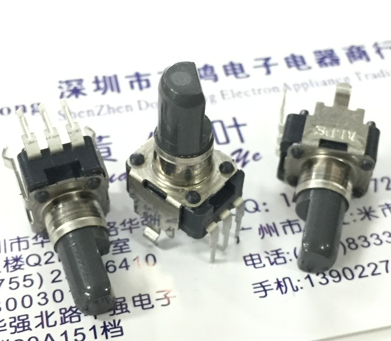 日本alps阿尔卑斯rk09d1130c1b电位器b10k轴长13mm带中定位点