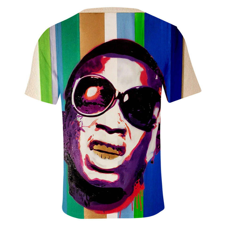 2019跨境亚马逊mane radric3d数码彩印衣服圆领短袖t恤男女童装款