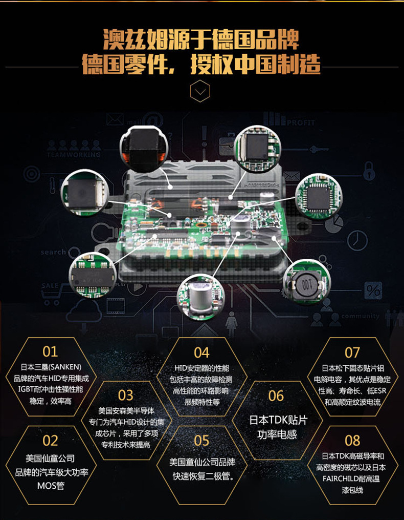 正品澳兹姆35w小快启安定器 aozoom高亮解码镇流器55瓦火牛奥兹姆