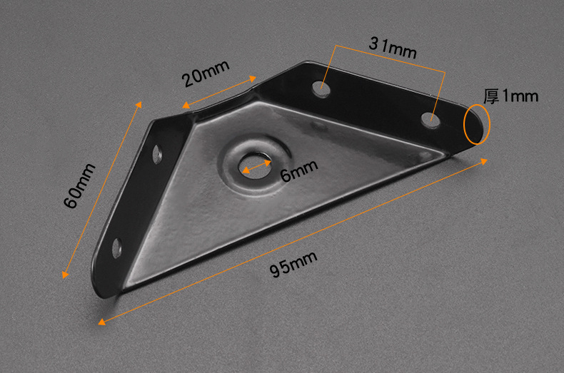 角铁固定角铁挂角拐角吊柜三角撑吊柜角码喷白漆橱柜吊码三角吊码