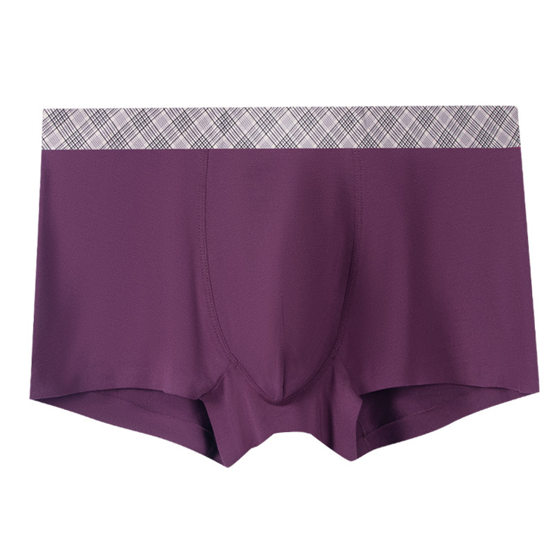 teal品牌80支兰精莫代尔男士无痕内裤甲壳素抑菌内档高端格子裤头