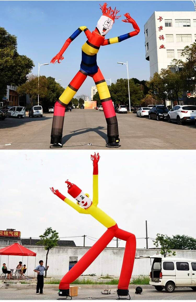 空中舞星气模人充气跳舞人单腿舞者开业店庆财神气模广告卡通人偶